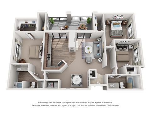 Three Bedroom Two Bathroom Floor Plan 1352